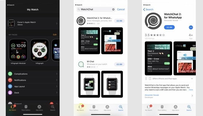 App alternativo do WhatsApp para o Apple Watch