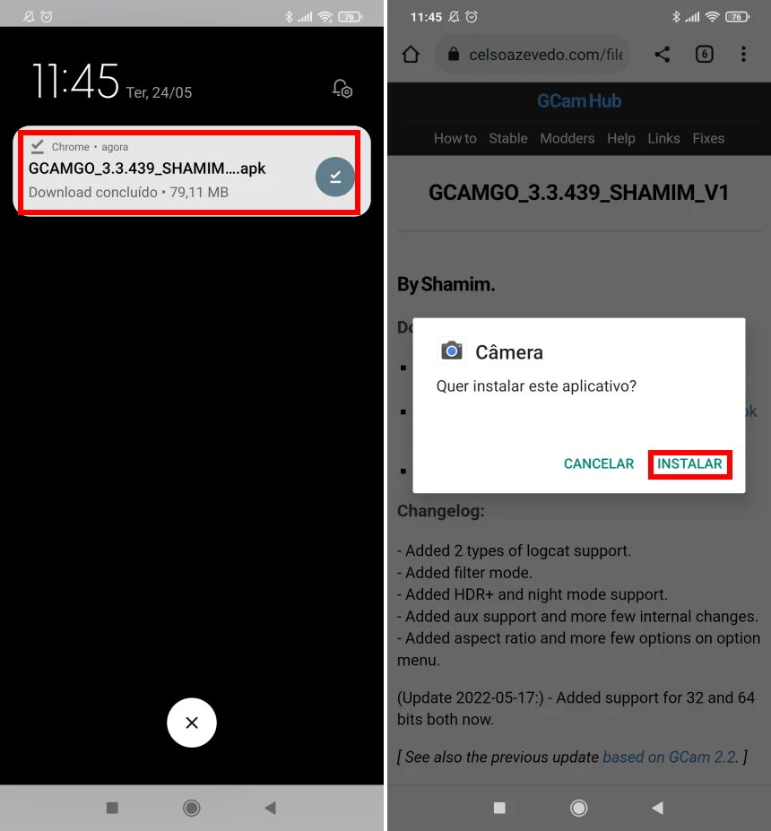 Como instalar o Google Camera Go no Android - Passo 2