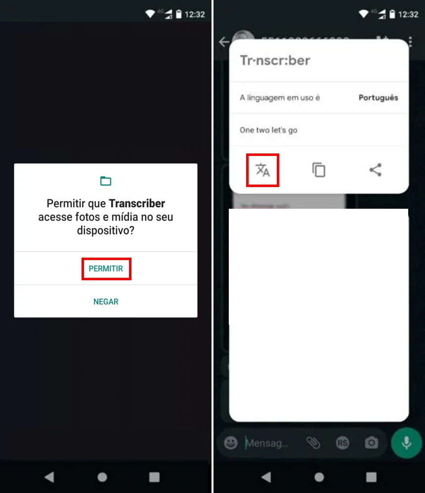 Como traduzir mensagens de voz do WhatsApp - Passo 3