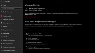Captura de tela da atualização KB5011487 do Windows 10 versão 21H2. Fonte: Vitor Valeri