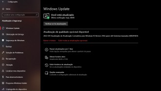 Captura de tela da atualização KB5011831 do Windows 10 versão 21H2. Fonte: Vitor Valeri