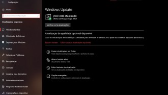 Captura de tela da atualização KB5014023 do Windows 10 versão 21H2. Fonte: Vitor Valeri