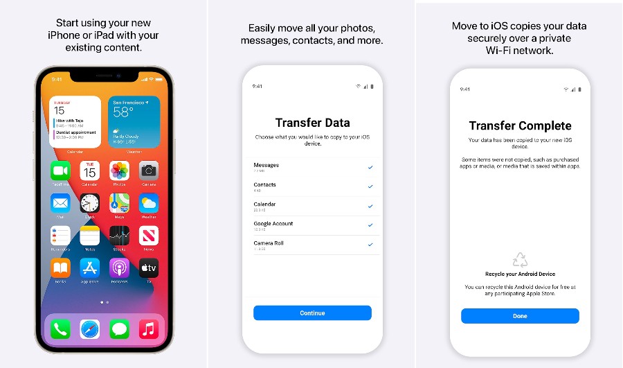 Método 1: transferir dados do WhatsApp usando o aplicativo Migrar para iOS