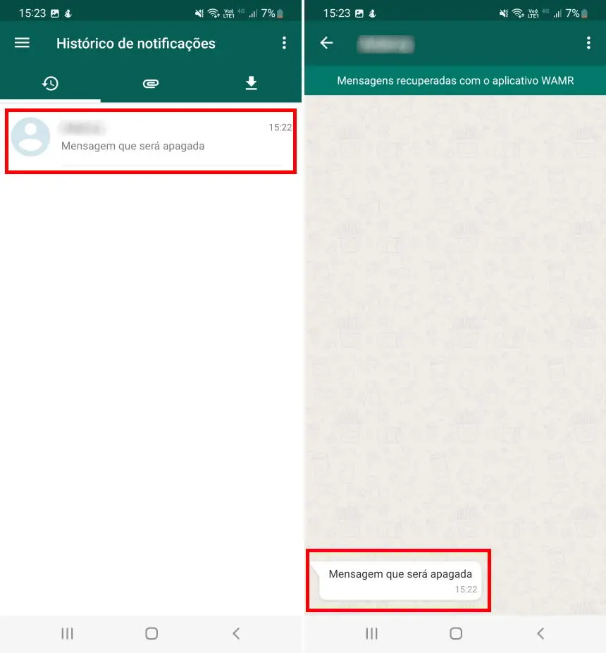 Como recuperar mensagens apagadas do WhatsApp - Passo 5