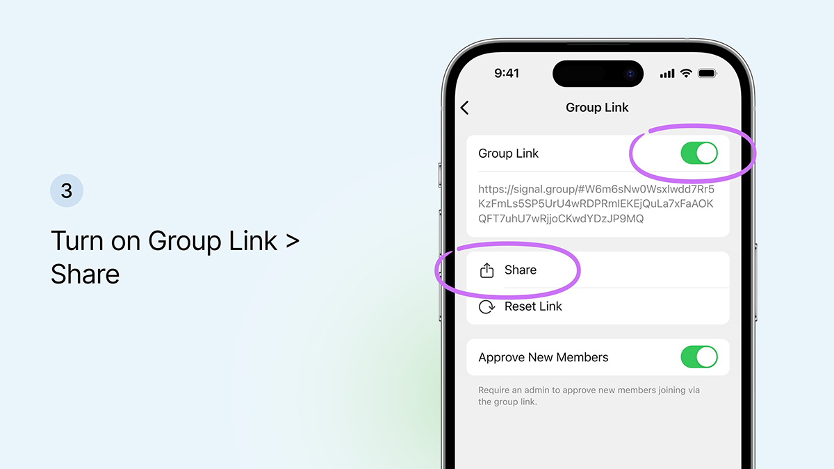 Como criar link ou código QR para se juntar a grupo no Signal