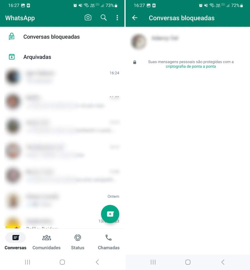Como bloquear conversas no WhatsApp - Passo 3