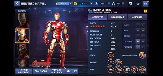 Marvel Future Fight - Iron Man - Categoria 3