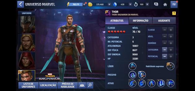 Marvel Future Fight - Thor Categoria 3
