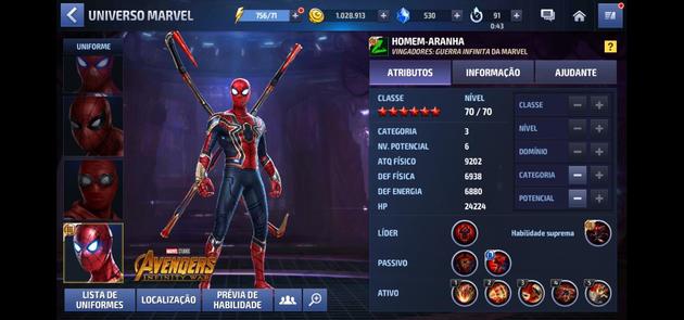 Marvel Future Fight - Homem Aranha Categoria 3